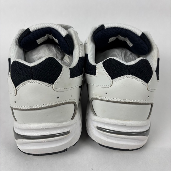 Vionic, Men’s Leather Walking Shoes/Sneakers, White Blue, Size 12W Velcro Straps - Picture 5 of 9